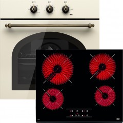 Teka HRB 6100 VN + TZ 6415 Φούρνος άνω Πάγκου 70lt με Κεραμικές Εστίες Π59.5εκ. Μπεζ Teka HRB 6100 VN + TZ 6415 Φούρνος άνω Πάγκου 70lt με Κεραμικές Εστίες Π59.5εκ. Μπεζ